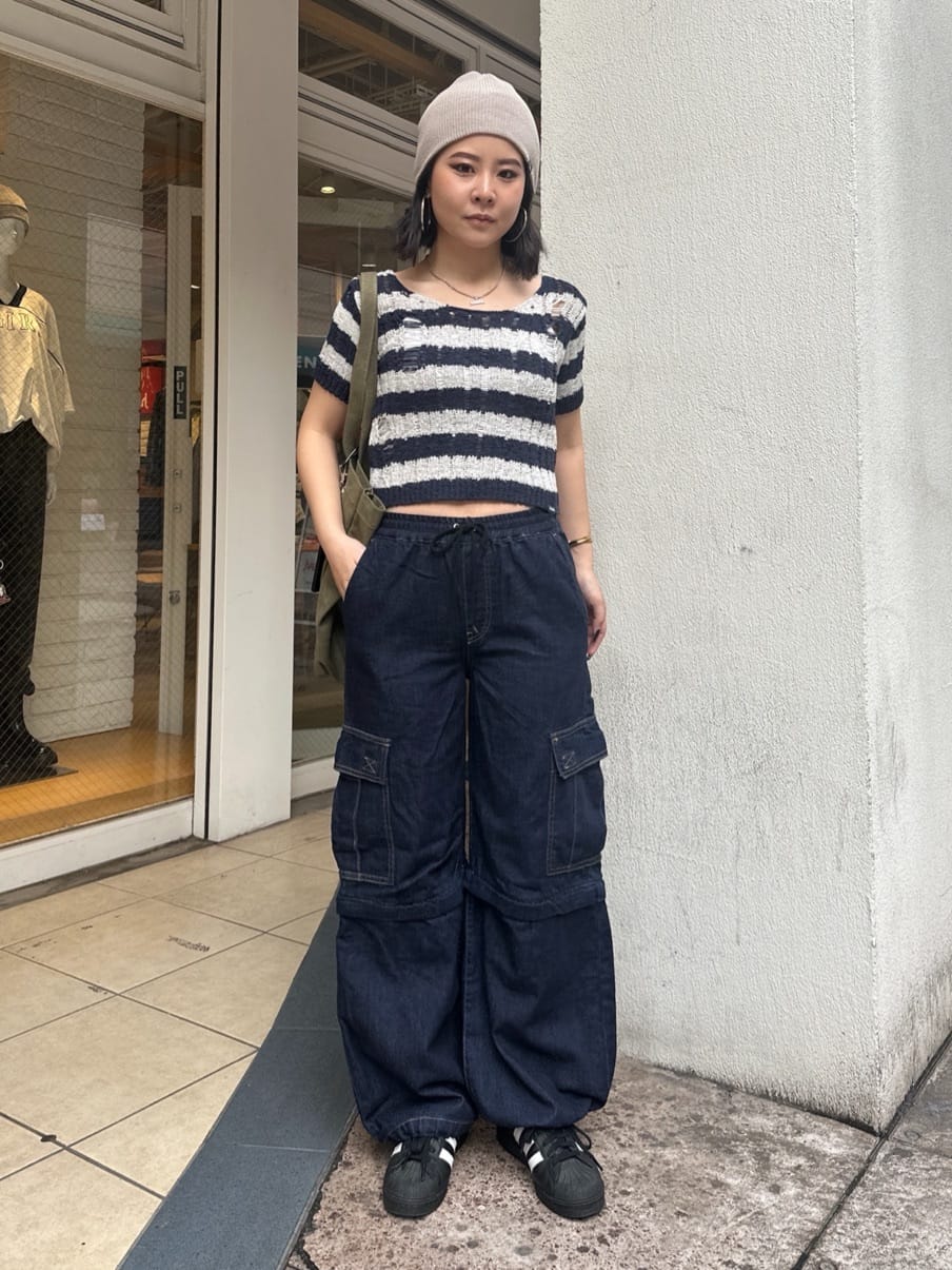 X-girlの2WAY WIDE LEG CARGO PANTS パンツ X-girlを使った