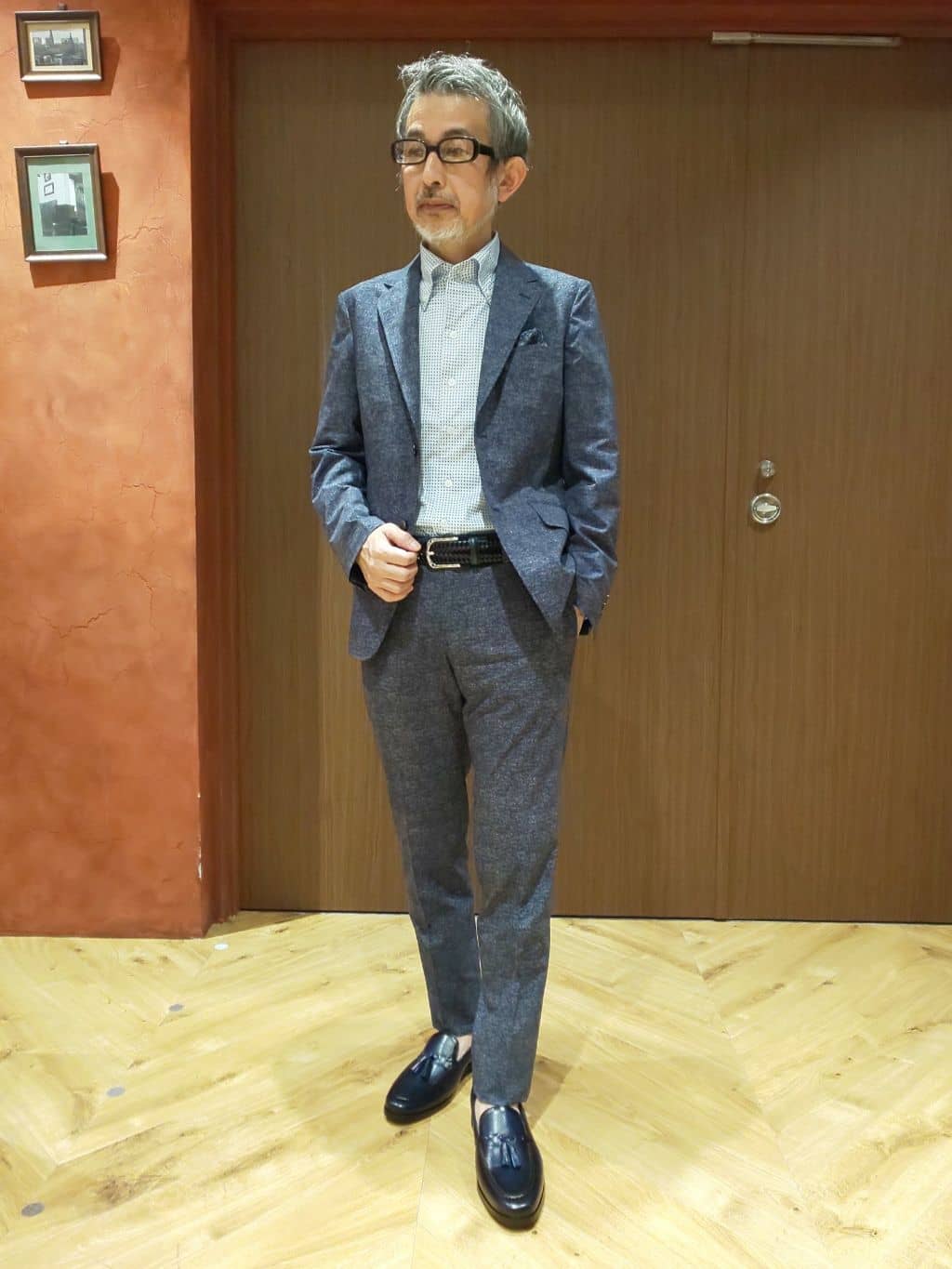 MEN'S BIGIの【ACTIVE TAILOR】COOL DOTSメランジプリントジャケットを使ったコーディネートを紹介します。｜Rakuten Fashion(楽天ファッション／旧楽天ブランドアベニュー)3880450