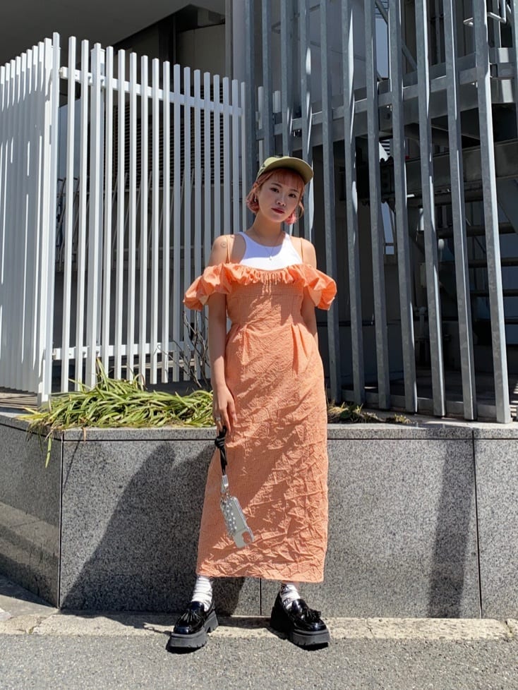 MAISON SPECIALのWasher Processing Camisole Dressを使った 