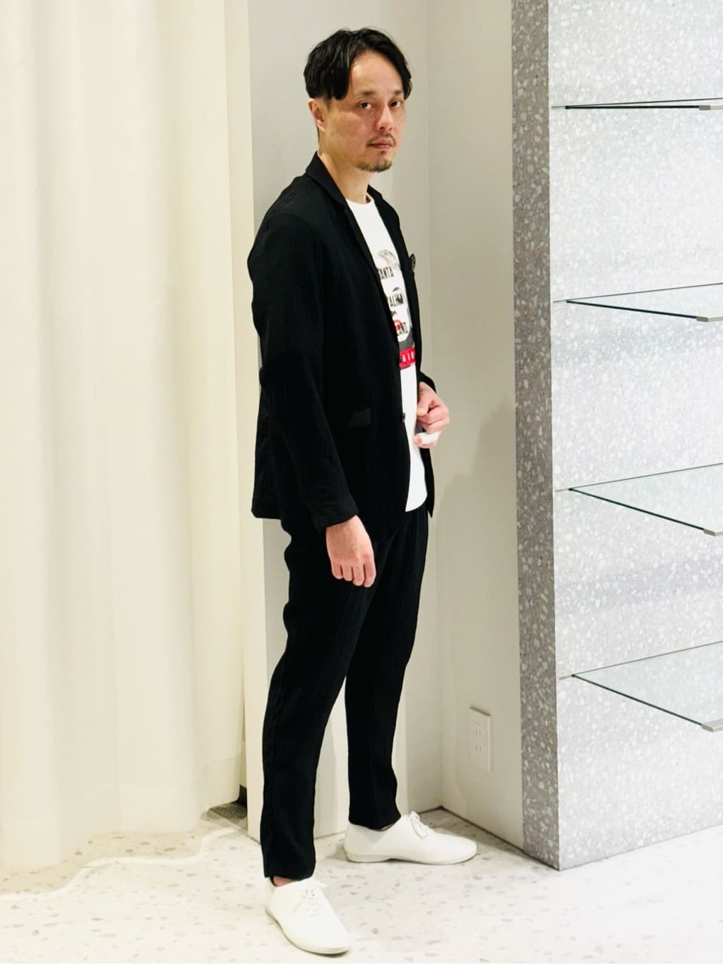 MEN'S BIGIの楊柳ノッチドラペルジャケットを使ったコーディネートを紹介します。｜Rakuten Fashion(楽天ファッション／旧楽天ブランドアベニュー)3890377