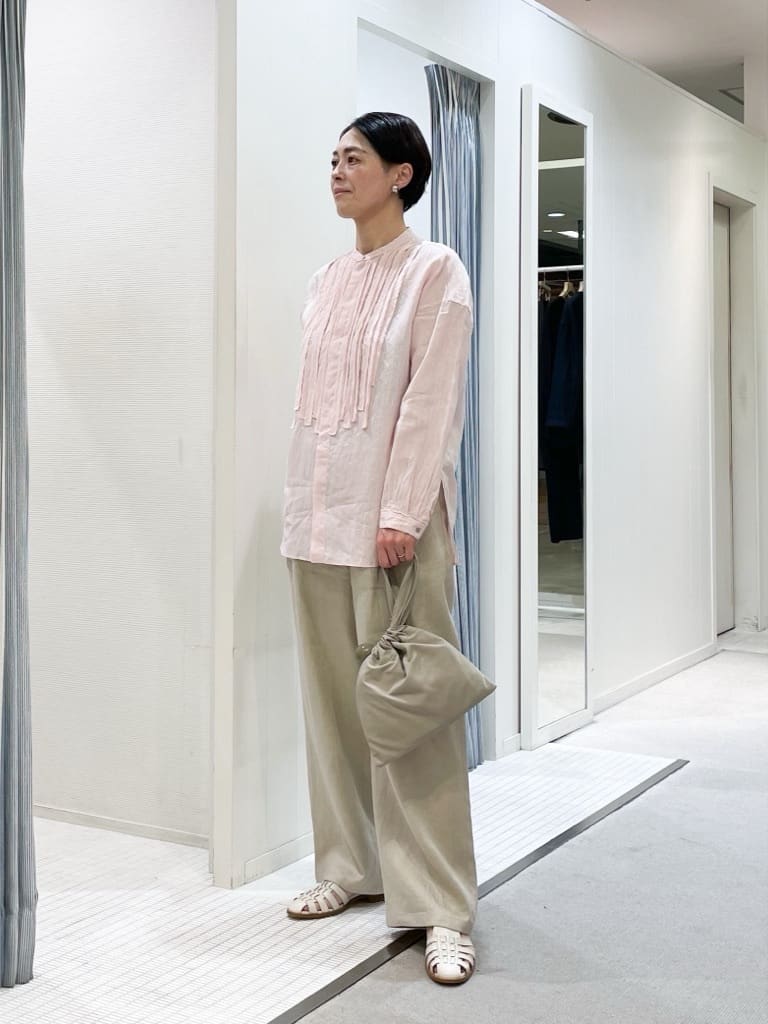 リネンポプリン カットオフブザムシャツ GALERIE VIE リネンポプリン カットオフブザムシャツ 2024SS