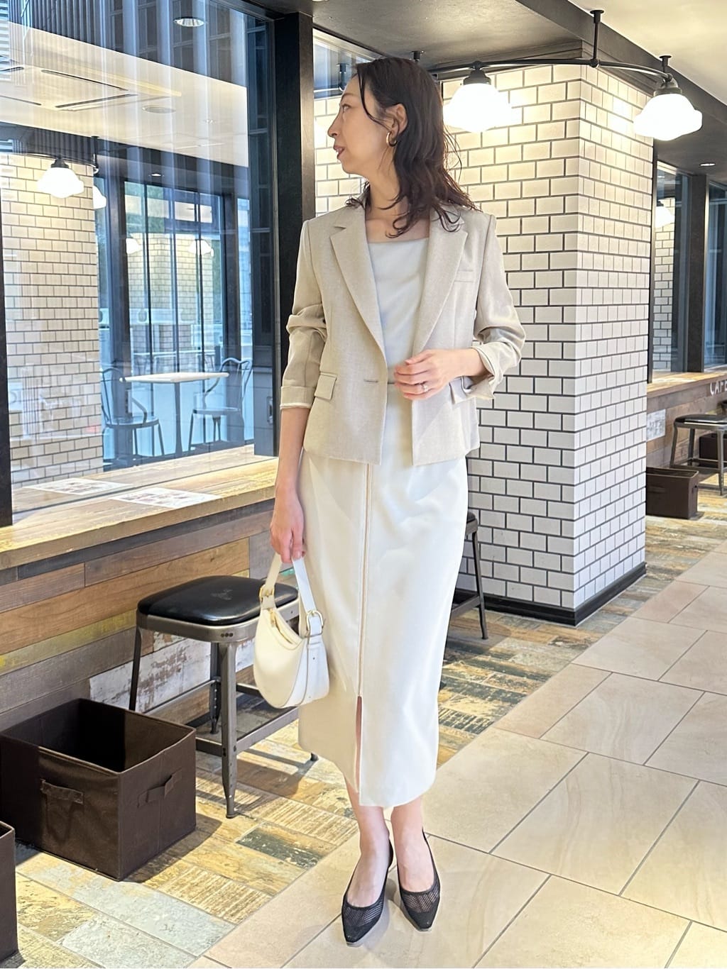 NOLLEY'S ウォッシャブルシャンブレーショートジャケット　ベージュ NOLLEY'S｜ウォッシャブルショートジャケット | Rakuten Fashion