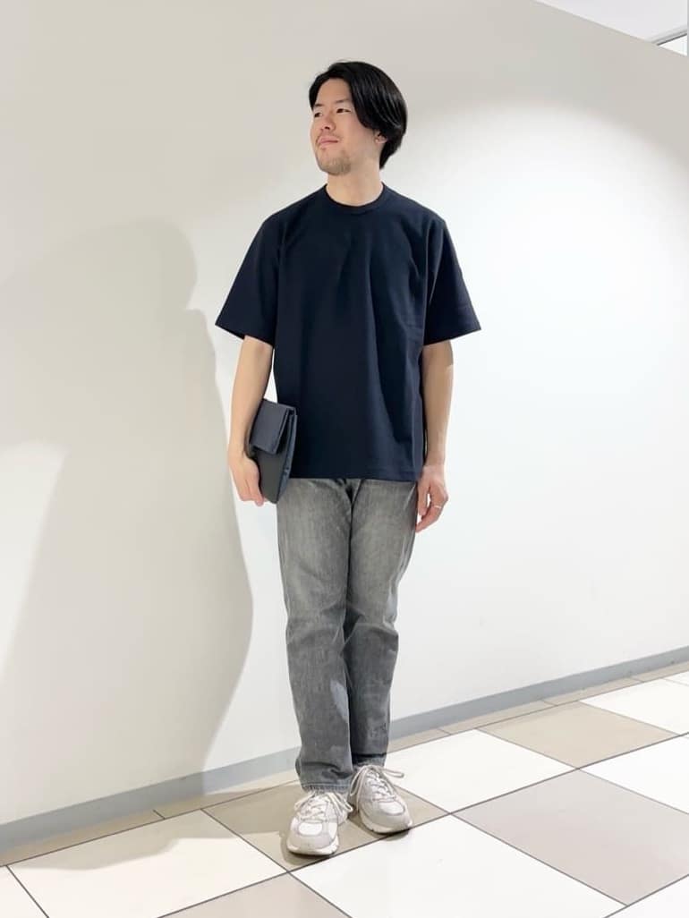 TAKEO KIKUCHIの【尾州織/Made in JAPAN】メランジ Tシャツを使ったコーディネートを紹介します。｜Rakuten Fashion(楽天ファッション／旧楽天ブランドアベニュー)3917095