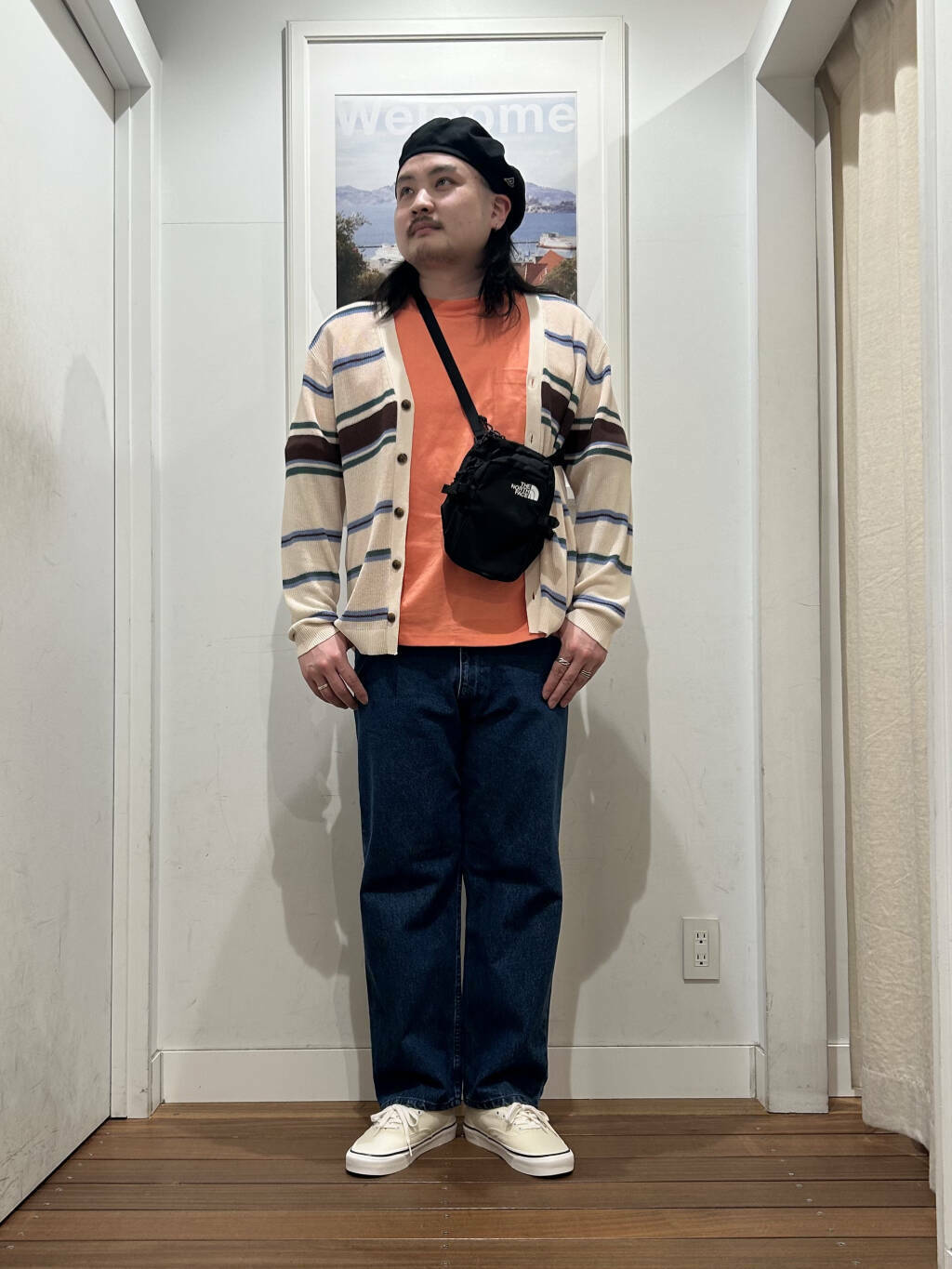 Sonny Labelのマルチボーダーニットカーディガンを使ったコーディネートを紹介します。｜Rakuten Fashion(楽天ファッション／旧楽天ブランドアベニュー)3923860