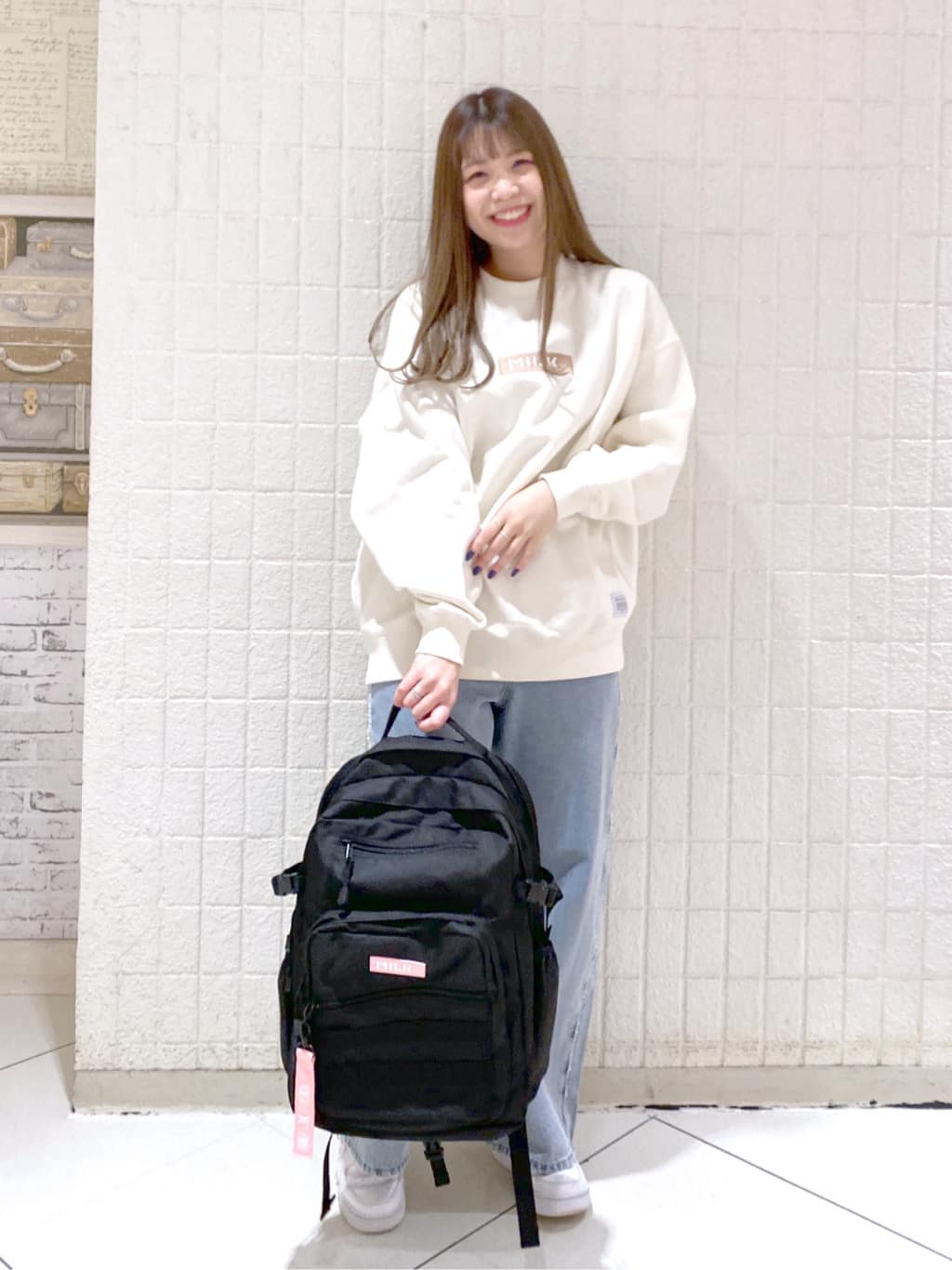 MILKFED.の【PC収納可・A4サイズ】DOUBLE PKT MOLLE BKPKを使ったコーディネートを紹介します。｜Rakuten Fashion(楽天ファッション／旧楽天ブランドアベニュー)3924310