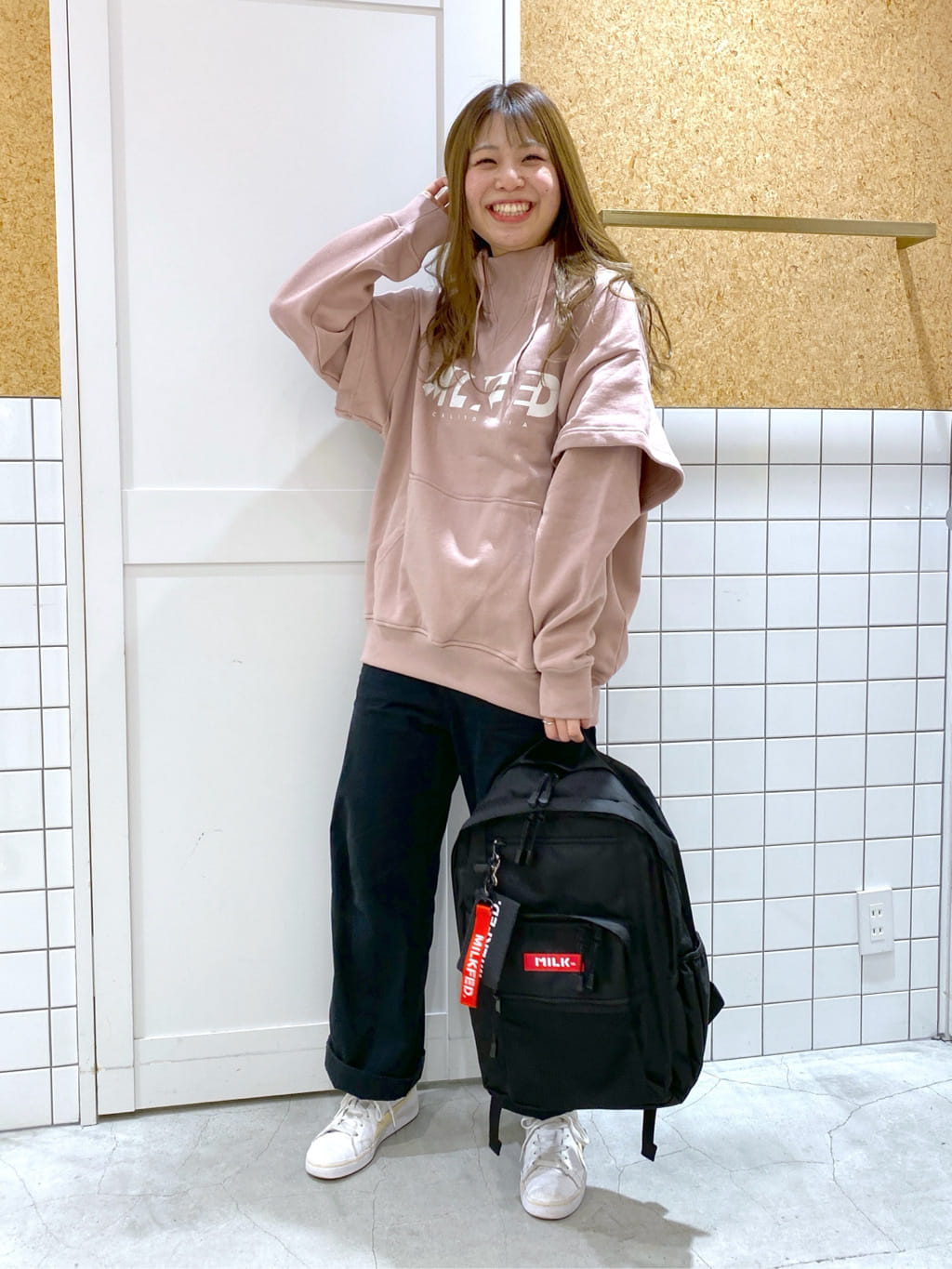 MILKFED.の【PC収納可・A4サイズ】W ZIP BACKPACK MILKFED.を使ったコーディネートを紹介します。｜Rakuten Fashion(楽天ファッション／旧楽天ブランドアベニュー)3924443