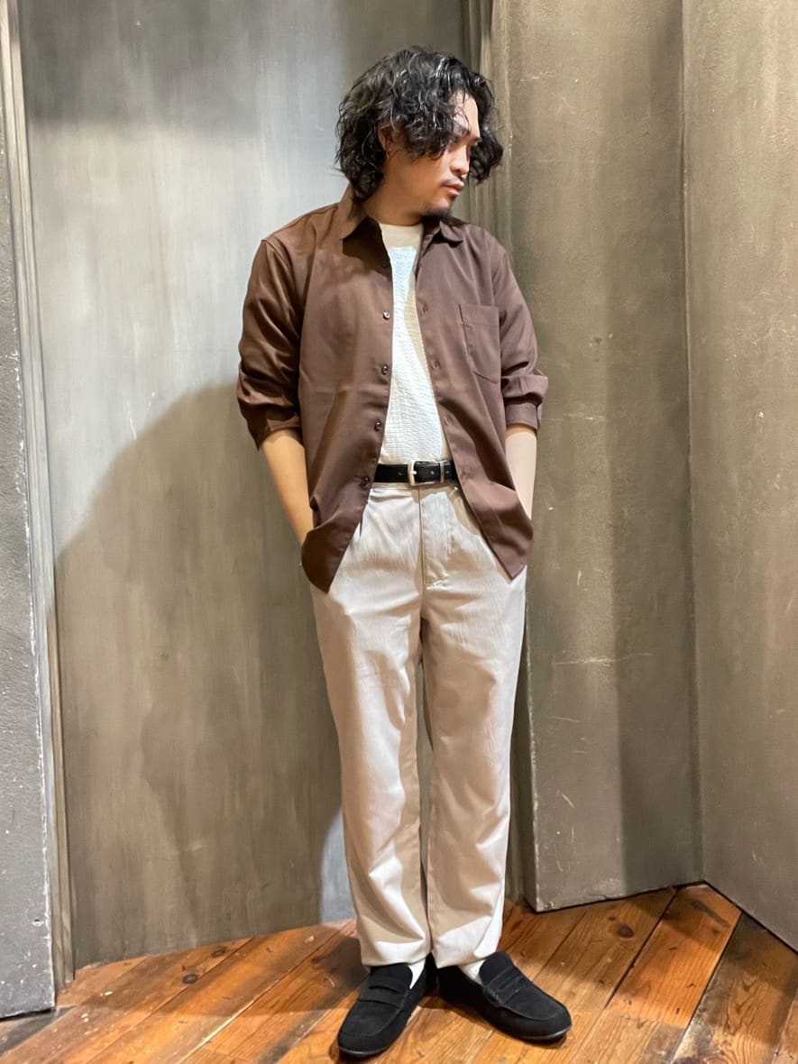 MEN'S BIGIのストレッチカチオン七分袖シャツを使ったコーディネートを紹介します。｜Rakuten Fashion(楽天ファッション／旧楽天ブランドアベニュー)3929592