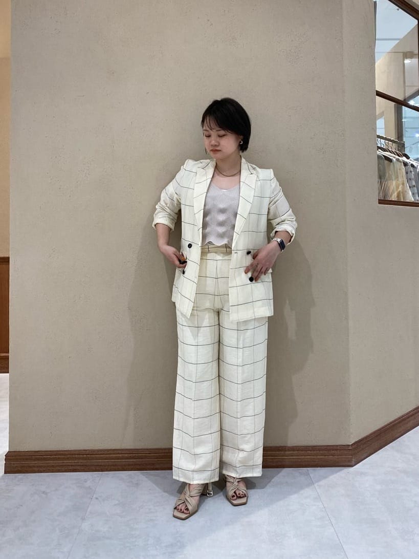 Vinのグラフチェックリネンジャケットを使ったコーディネートを紹介します。｜Rakuten Fashion(楽天ファッション／旧楽天ブランドアベニュー)3939370