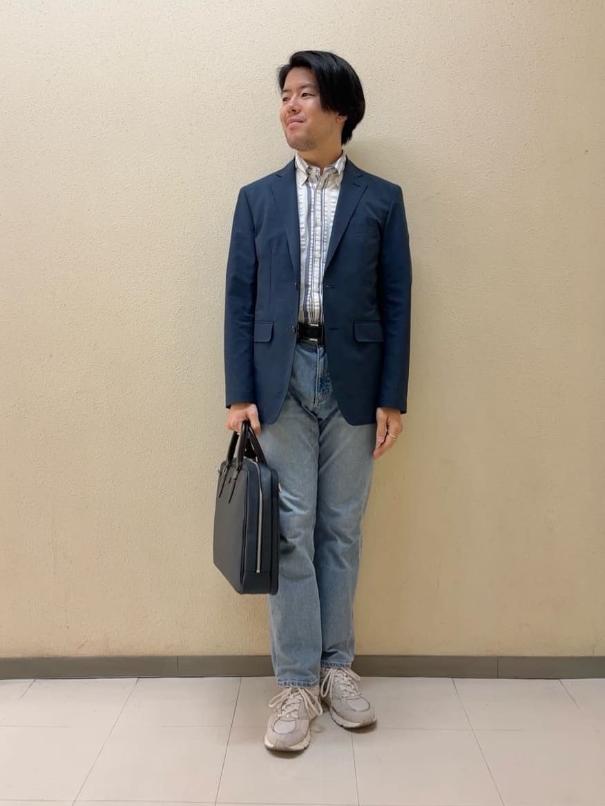 TAKEO KIKUCHIの【抗菌防臭】COOL DOTS(R)ドビープリント ジャケットを使ったコーディネートを紹介します。｜Rakuten Fashion(楽天ファッション／旧楽天ブランドアベニュー)3955681