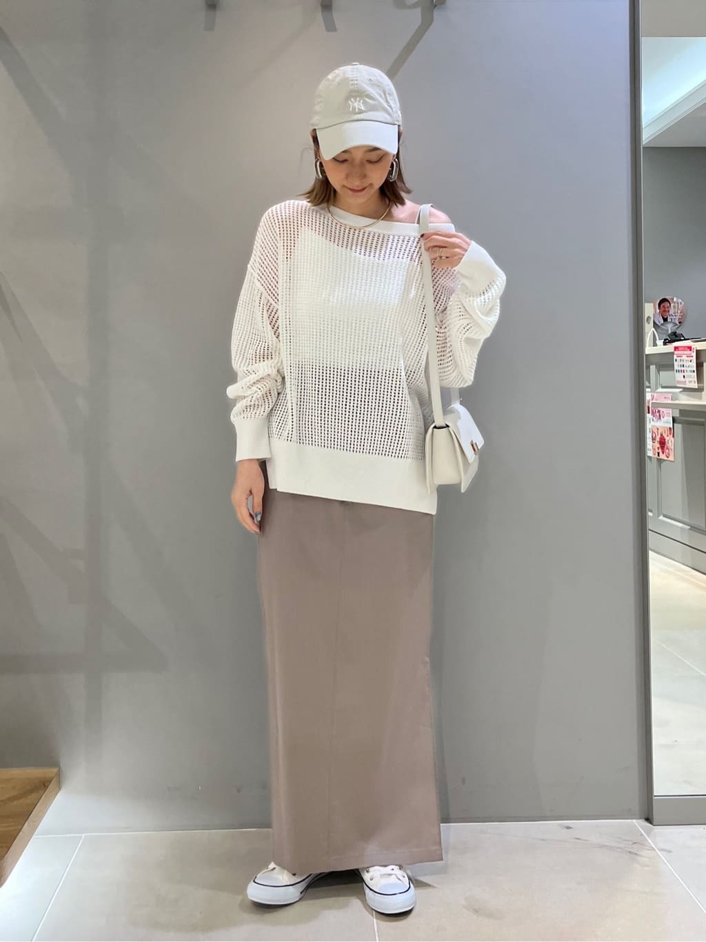 Rouge vif la cleのグリットメッシュニットプルオーバーを使った  