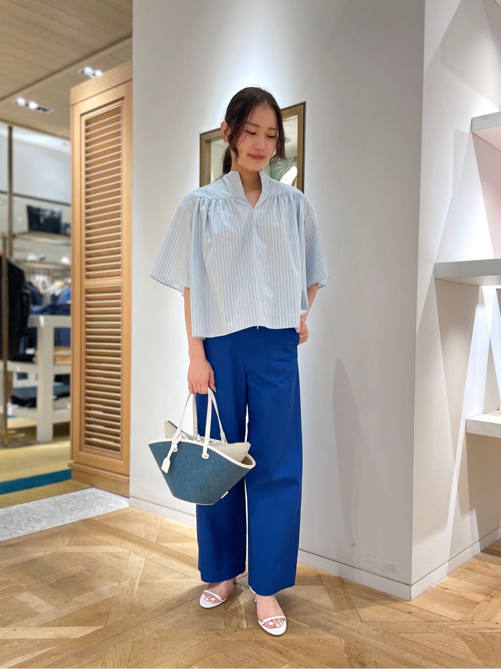 TOMORROWLAND | コットンブロード ギャザーブラウス | Rakuten Fashion