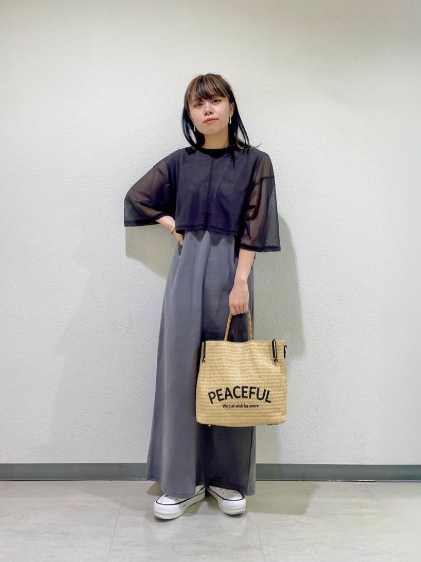 LASUDのメッシュトップスレイヤードワンピースを使ったコーディネートを紹介します。｜Rakuten Fashion(楽天ファッション／旧楽天ブランドアベニュー)3975213