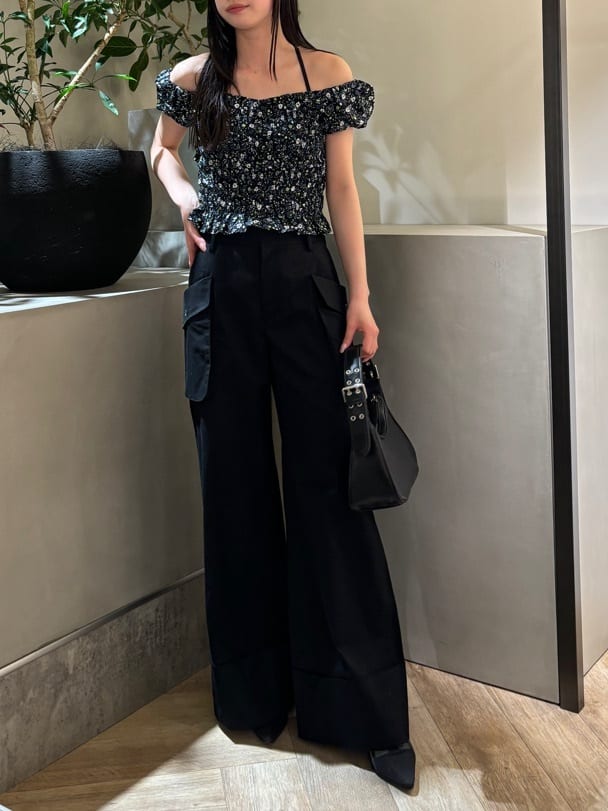moussyのGATHER FLOWER ブラウスを使ったコーディネート | Rakuten 