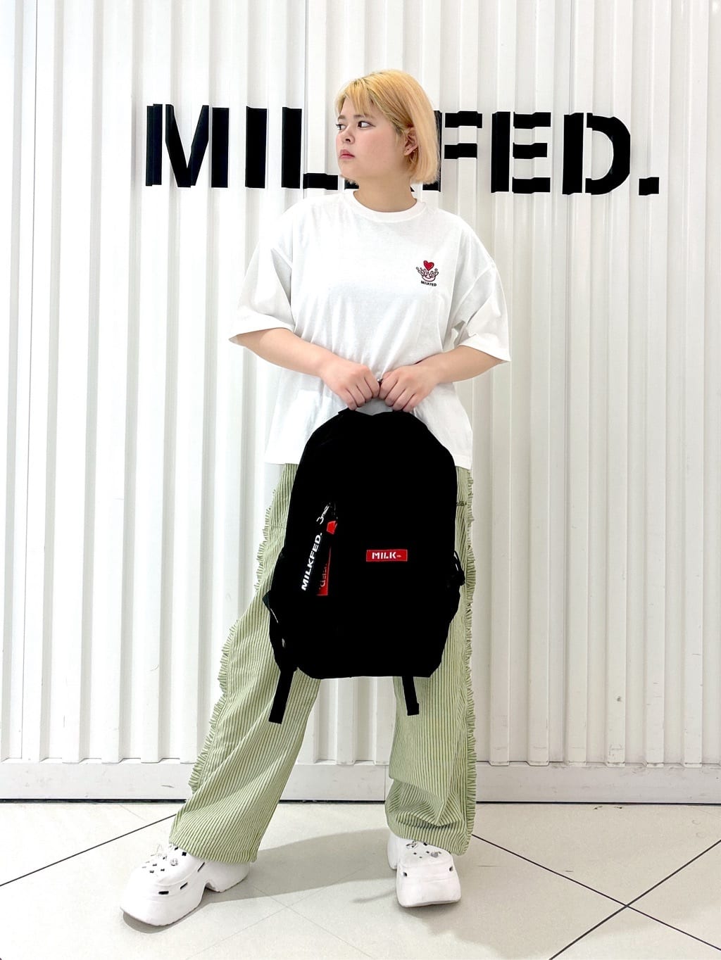 MILKFED.のW ZIP BACKPACK MILKFED.を使ったコーディネートを紹介します。｜Rakuten Fashion(楽天ファッション／旧楽天ブランドアベニュー)4007183