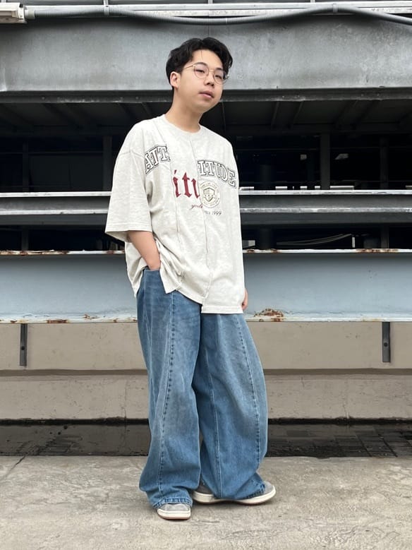 tk.TAKEO KIKUCHIのリメイクライクTシャツを使ったコーディネートを紹介します。｜Rakuten Fashion(楽天ファッション／旧楽天ブランドアベニュー)4016553