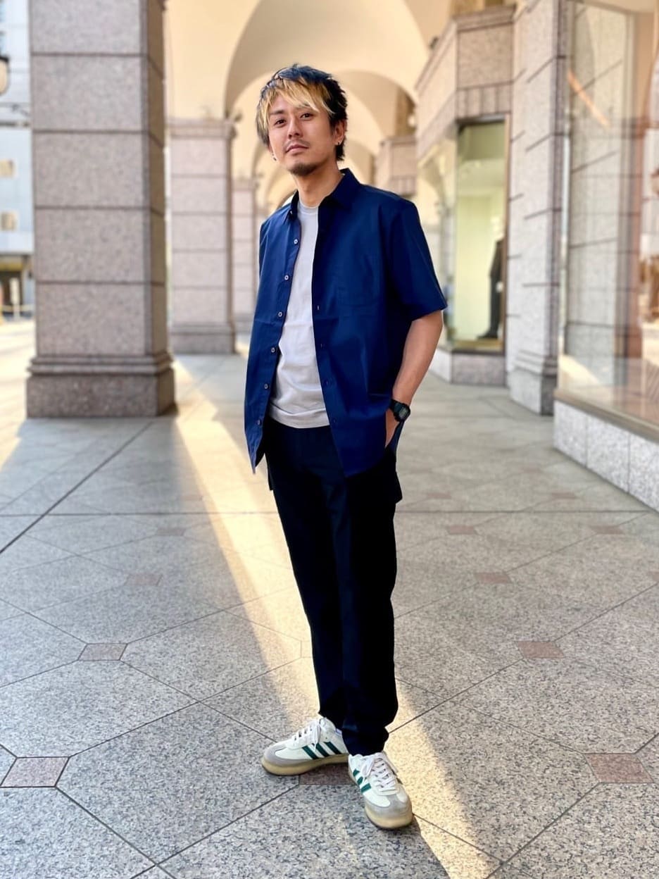NANO universeのジャケT(R) クルーネック 半袖を使ったコーディネートを紹介します。｜Rakuten Fashion(楽天ファッション／旧楽天ブランドアベニュー)4037147