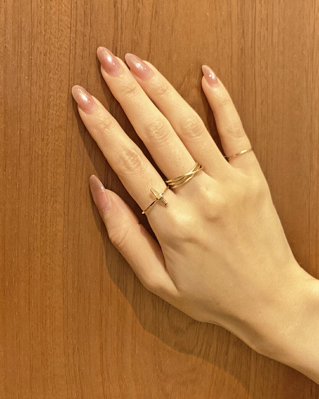ete | K18YG スキニー レイヤード リング | Rakuten Fashion(楽天