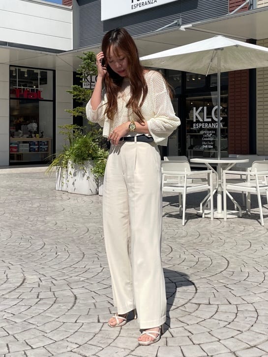 ESPERANZAのダブルクロスストラップサンダルを使ったコーディネートを紹介します。｜Rakuten Fashion(楽天ファッション／旧楽天ブランドアベニュー)4046463