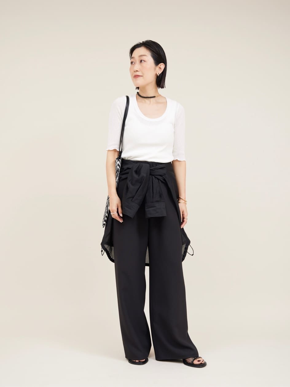 GALLARDAGALANTEの【3サイズ展開】ワイドドロストパンツを使った  