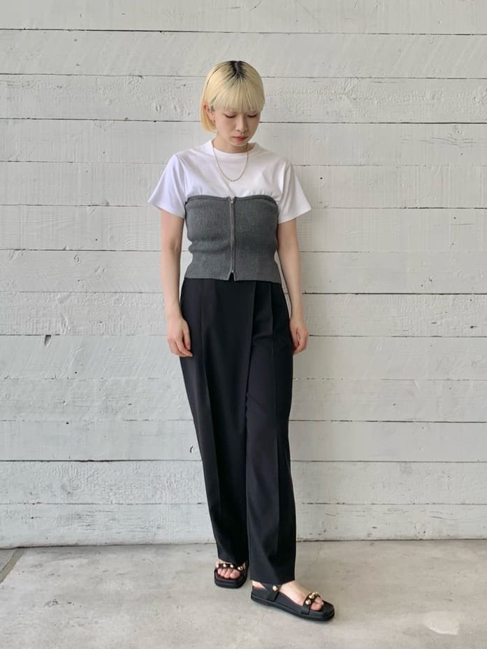 BEAUTY&YOUTH UNITED ARROWSのポプリン ラップ ワイドパンツを使った  
