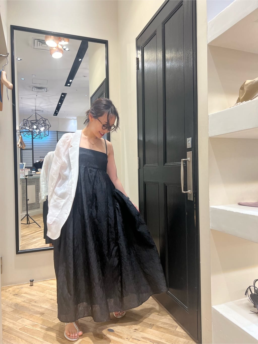 Whim Gazette ウィムガゼット　THE PAUSE キャミワンピース Whim Gazette(ウィム ガゼット)の【THE PAUSE】ランダムジャガード