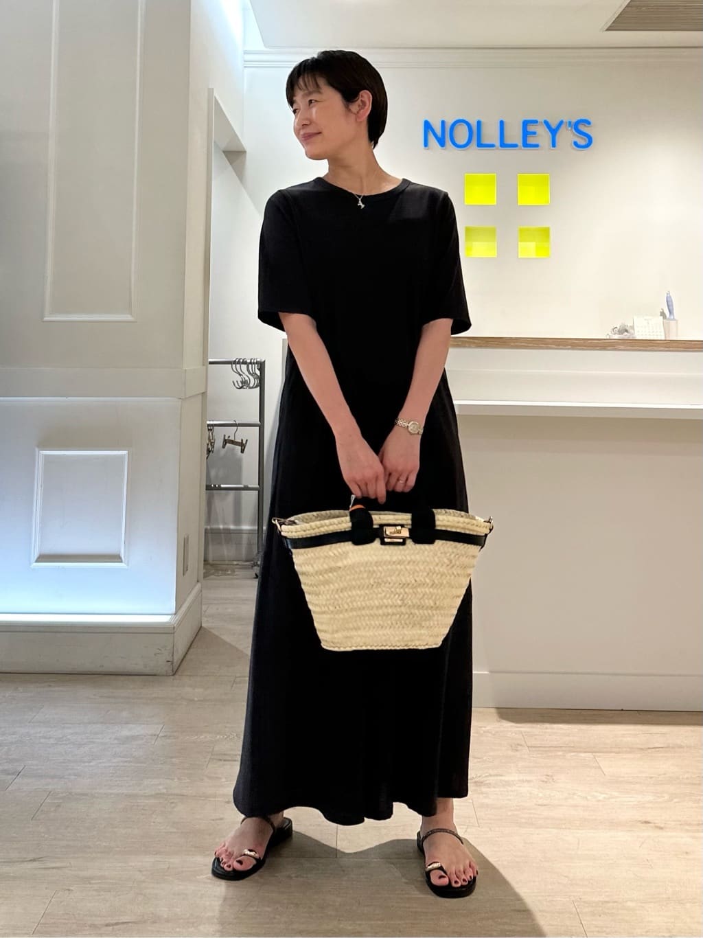 NOLLEY'Sの製品洗いヴィンテージツイルカットワンピースを使ったコーディネートを紹介します。｜Rakuten Fashion(楽天ファッション／旧楽天ブランドアベニュー)4060349