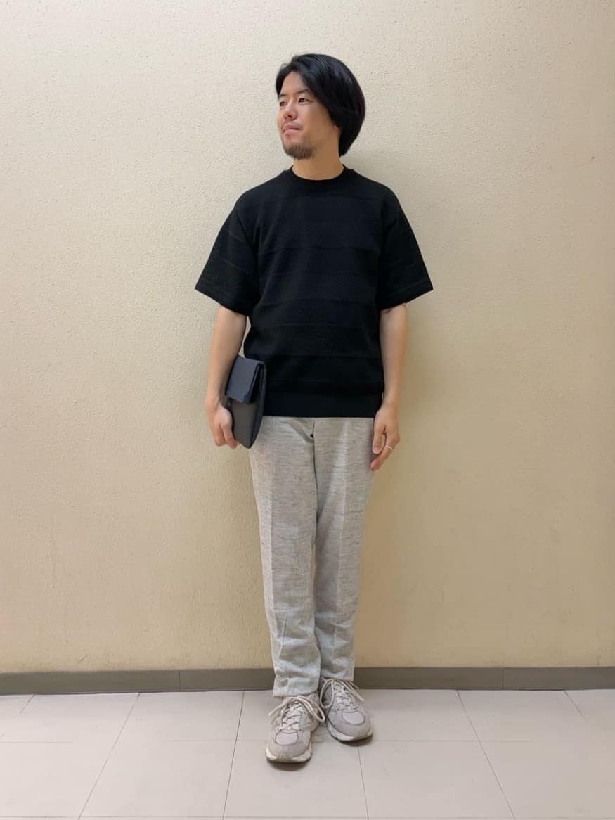 TAKEO KIKUCHIの【イージーケア】スポンディッシュ ニットTシャツを使ったコーディネートを紹介します。｜Rakuten Fashion(楽天ファッション／旧楽天ブランドアベニュー)4071659