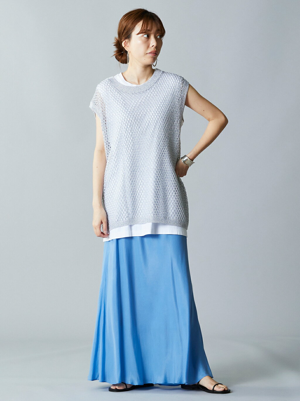 1er Arrondissementのキュプラツイルマーメイドスカートを使ったコーディネートを紹介します。｜Rakuten Fashion(楽天ファッション／旧楽天ブランドアベニュー)4083110