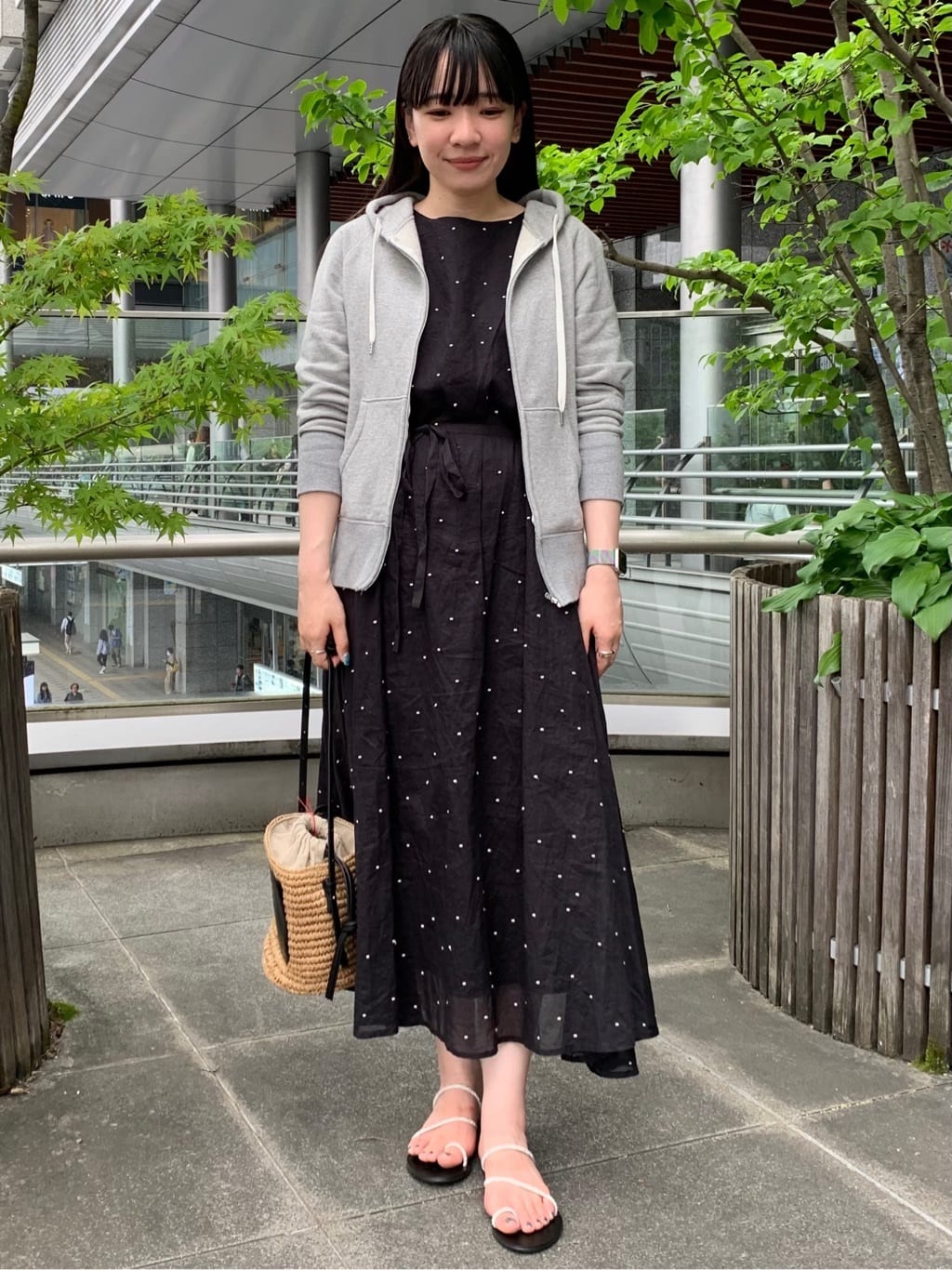 DRESSTERIORの【大人フェミニン/前後2WAY/洗える】ドット刺繍 