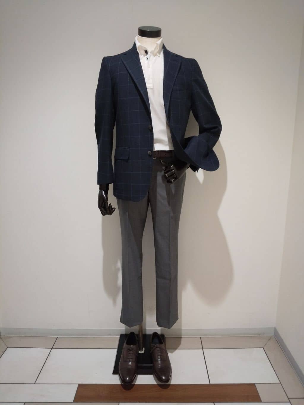 NEWYORKERのウールラミー メッシュ ウィンドウペイン ジャケットを使ったコーディネートを紹介します。｜Rakuten Fashion(楽天ファッション／旧楽天ブランドアベニュー)4087658