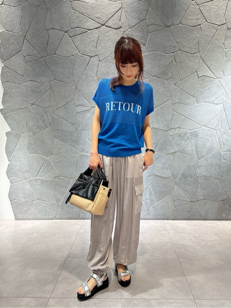 Vinの透かし編みサマーロゴニットを使ったコーディネートを紹介します。｜Rakuten Fashion(楽天ファッション／旧楽天ブランドアベニュー)4107715