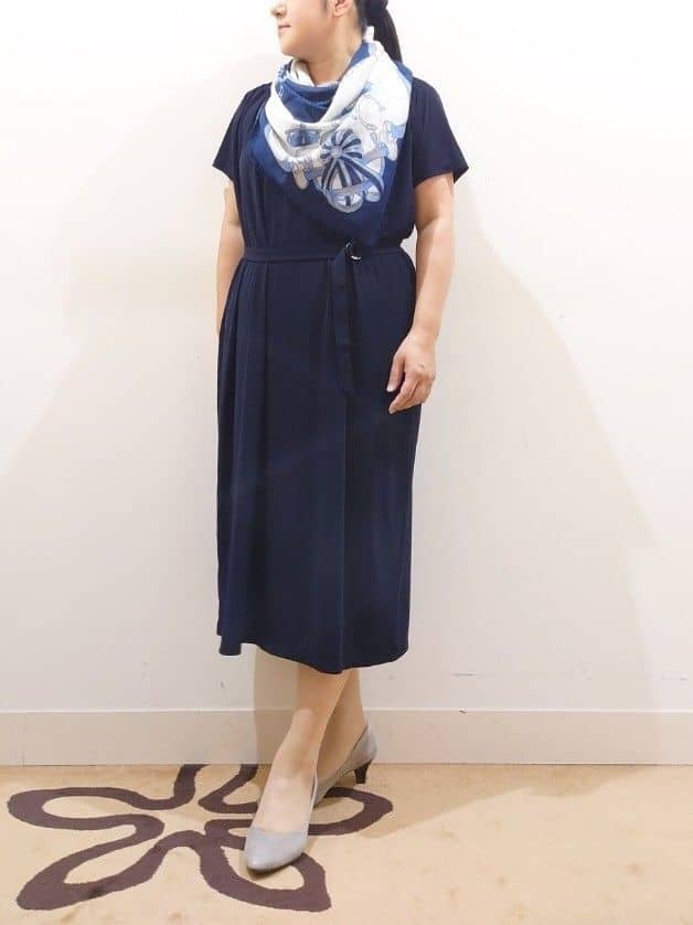 NEWYORKERの【L】【接触冷感・UVカット】ポリエステルスムース シャーリングカットソーワンピースを使ったコーディネートを紹介します。｜Rakuten Fashion(楽天ファッション／旧楽天ブランドアベニュー)4115043