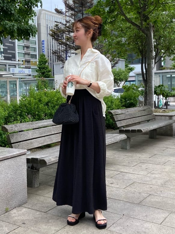 NANO universeのドビードットワイドパンツを使ったコーディネートを紹介します。｜Rakuten Fashion(楽天ファッション／旧楽天ブランドアベニュー)4128363