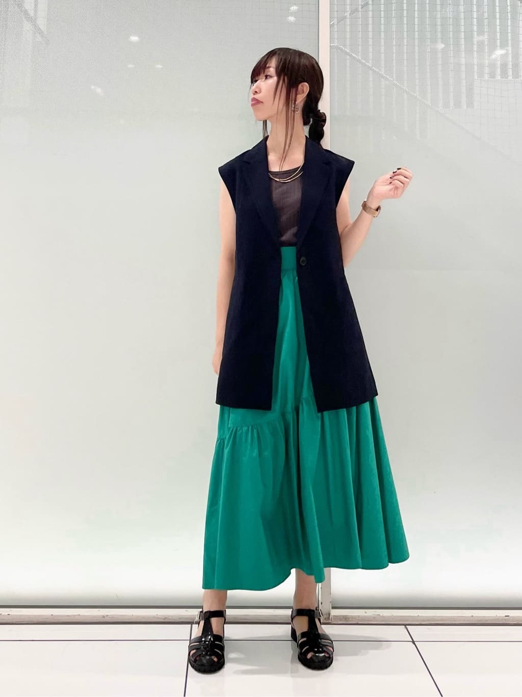NANO universeの3wayチェーンネックレスを使ったコーディネートを紹介します。｜Rakuten Fashion(楽天ファッション／旧楽天ブランドアベニュー)4140447
