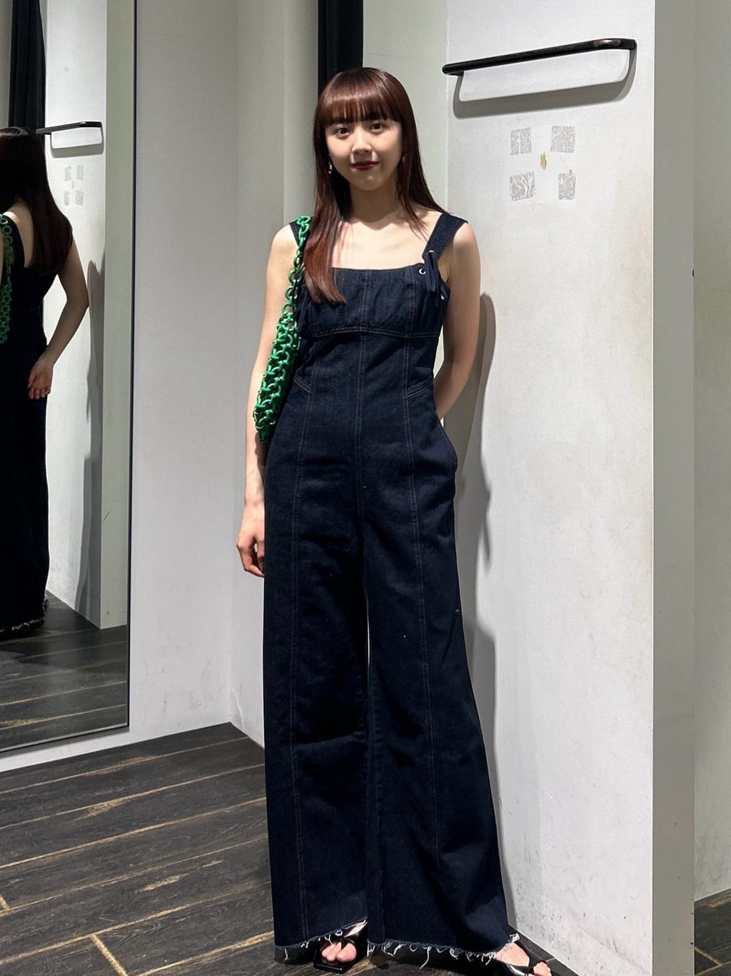 【新品】moussy CORSET STRAP DENIM ジャンプスーツ CORSET STRAP DENIM ジャンプスーツ | マウジー(MOUSSY