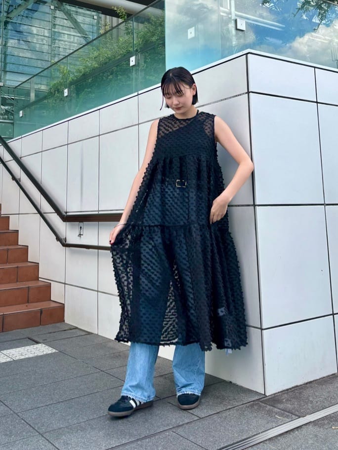 IENAの【KURO/クロ】別注 WIDE STRAIGHT DENIM ワイドストレートデニム 
