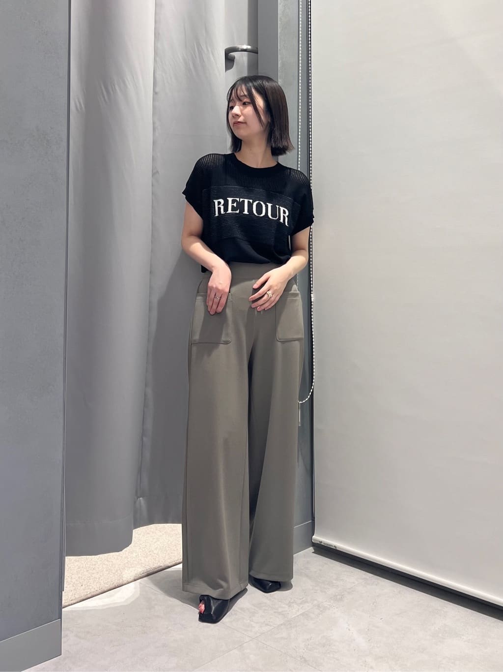 Vinの透かし編みサマーロゴニットを使ったコーディネートを紹介します。｜Rakuten Fashion(楽天ファッション／旧楽天ブランドアベニュー)4146782