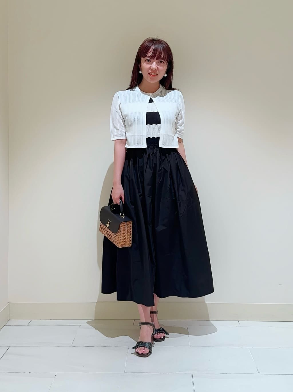 ANAYI | レーシーニットドッキング ワンピース | Rakuten Fashion(楽天