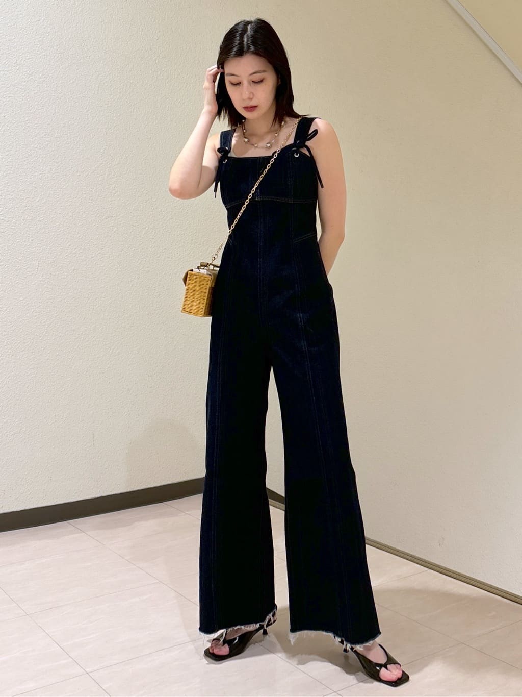 MOUSSY CORSET STRAP DENIM ジャンプスーツ
