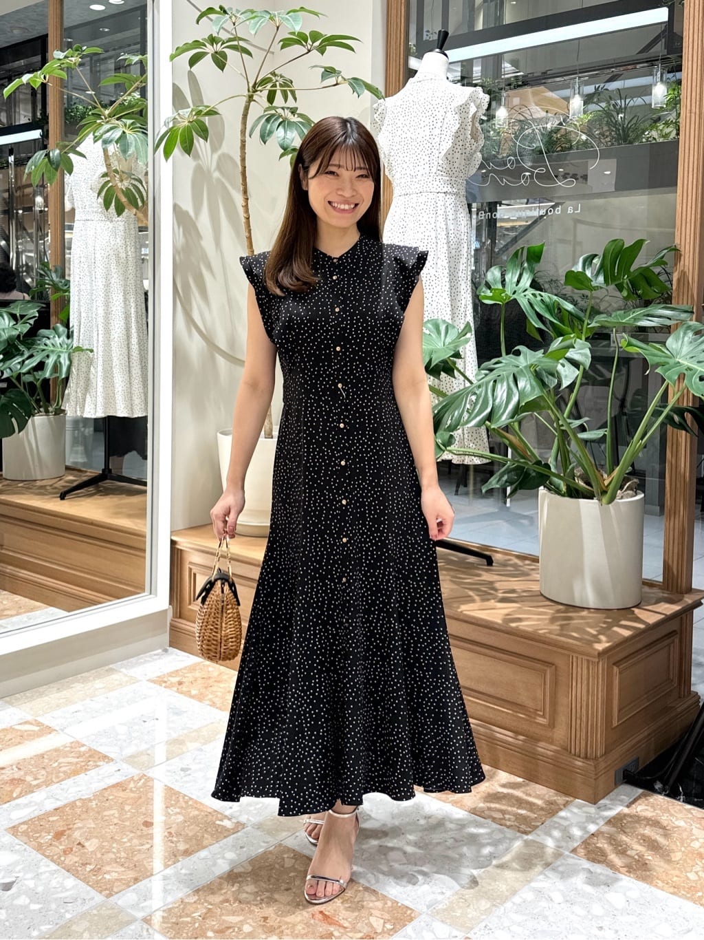 miki監修】 ドットプリントマーメイドワンピー ス