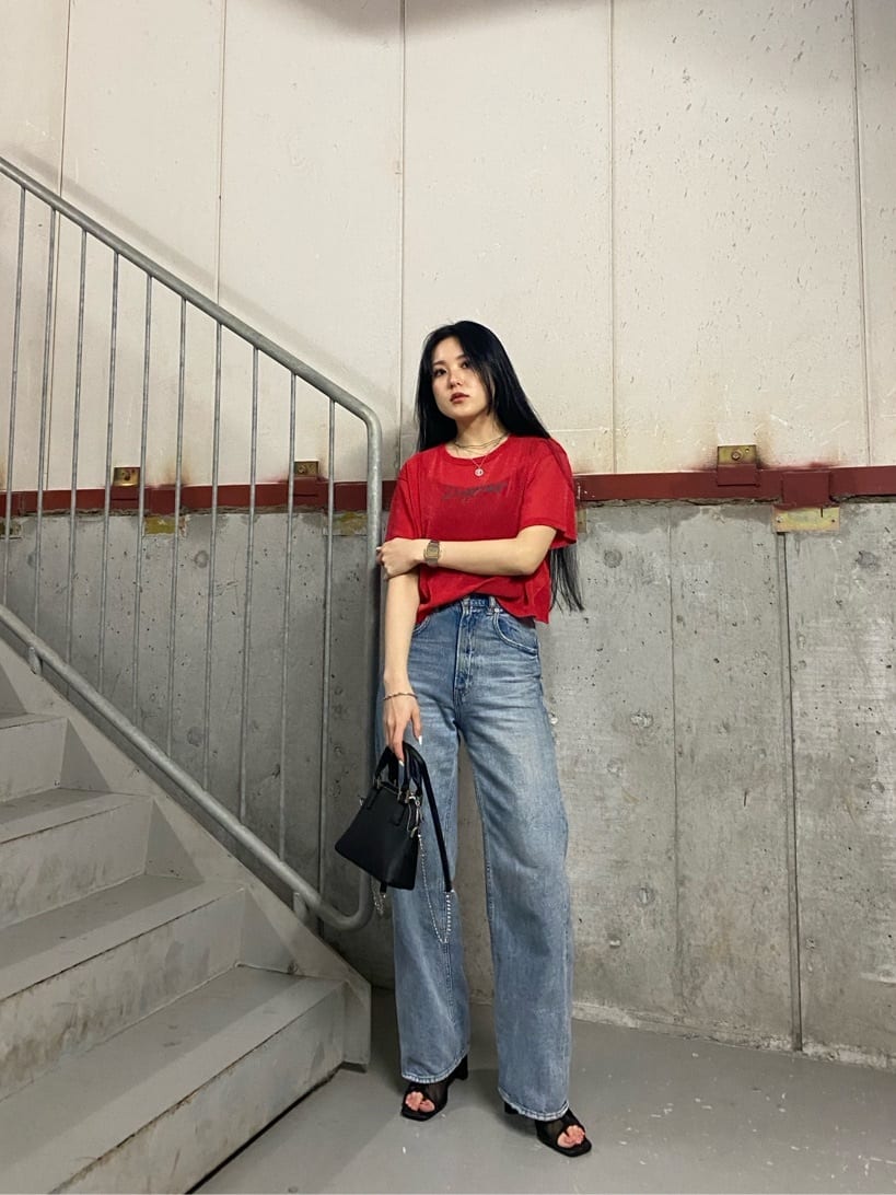 AZUL DENIM ハイウエストワイドデニム M AZUL by moussyのAZUL DENIM ハイウエストワイドデニムを使った