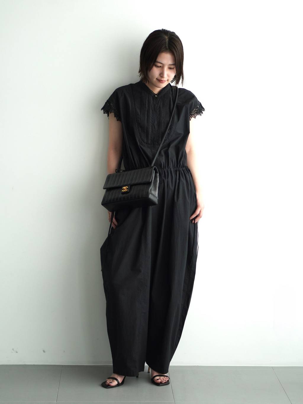 Curensologyのコットンレースオールインワンを使ったコーディネート  