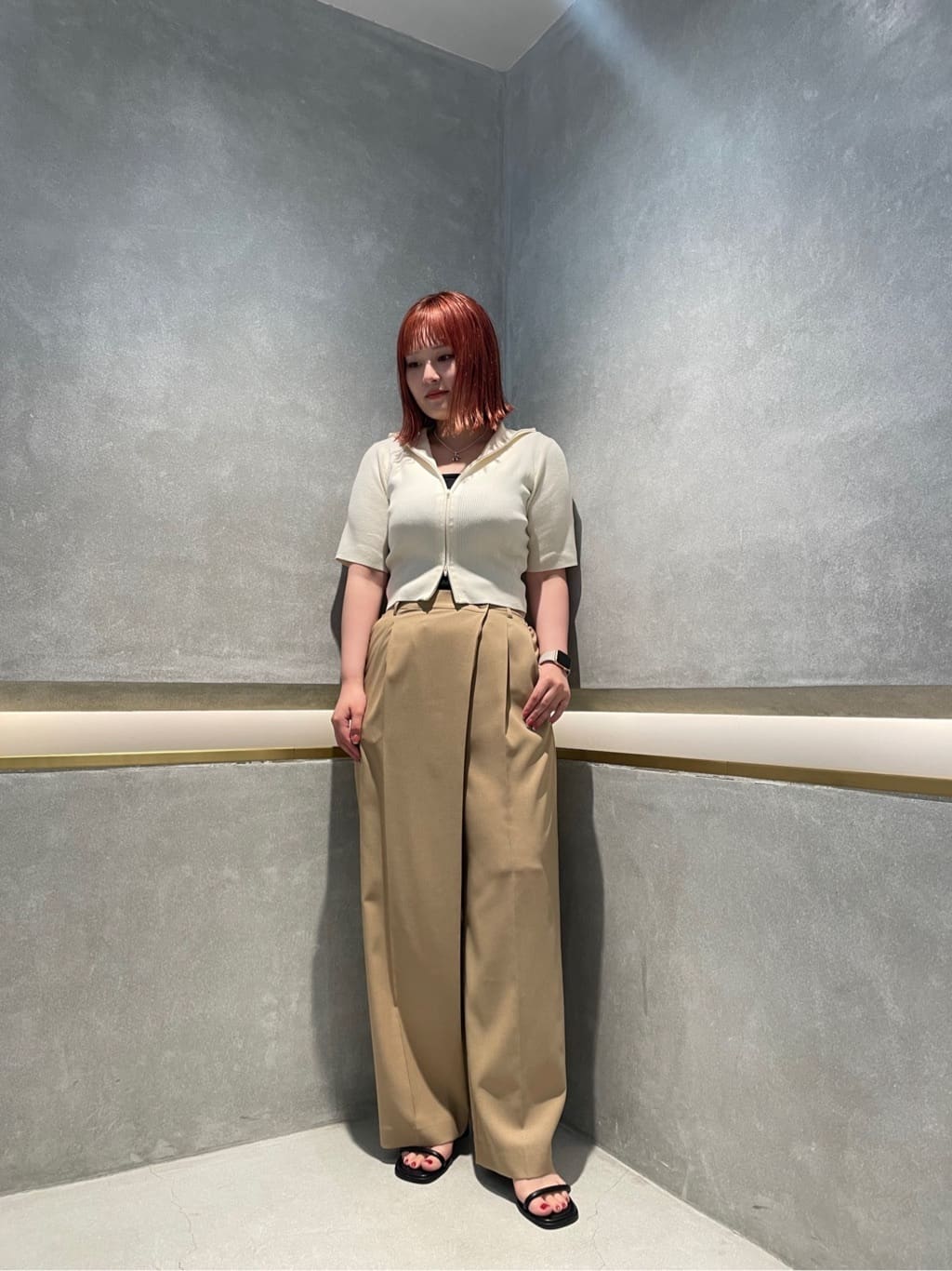 UNITED ARROWS LTD. OUTLETのコットンブレンド リブ ジップ  