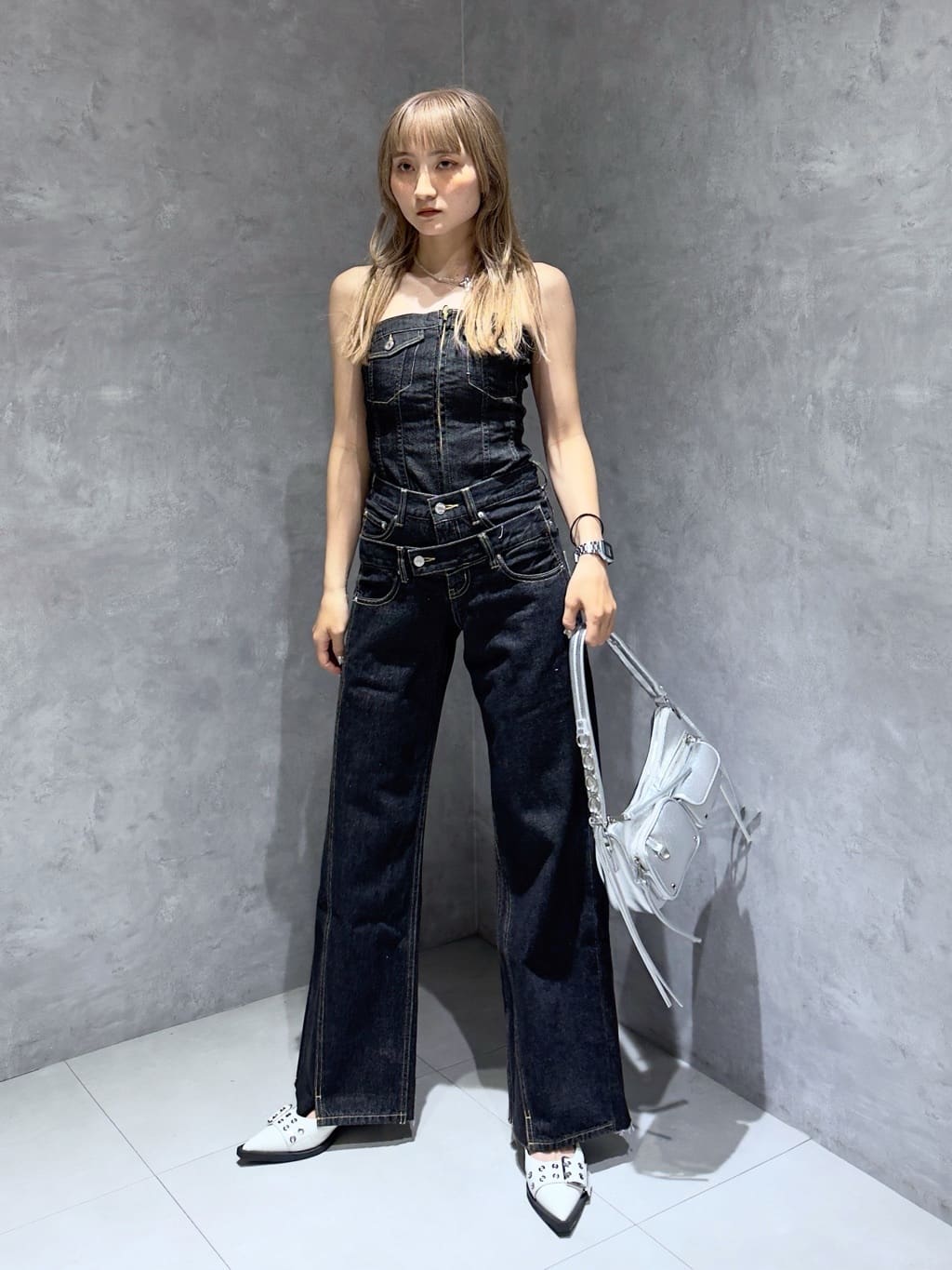 SLY DOUBLE BELT WIDE FLARE PT-C