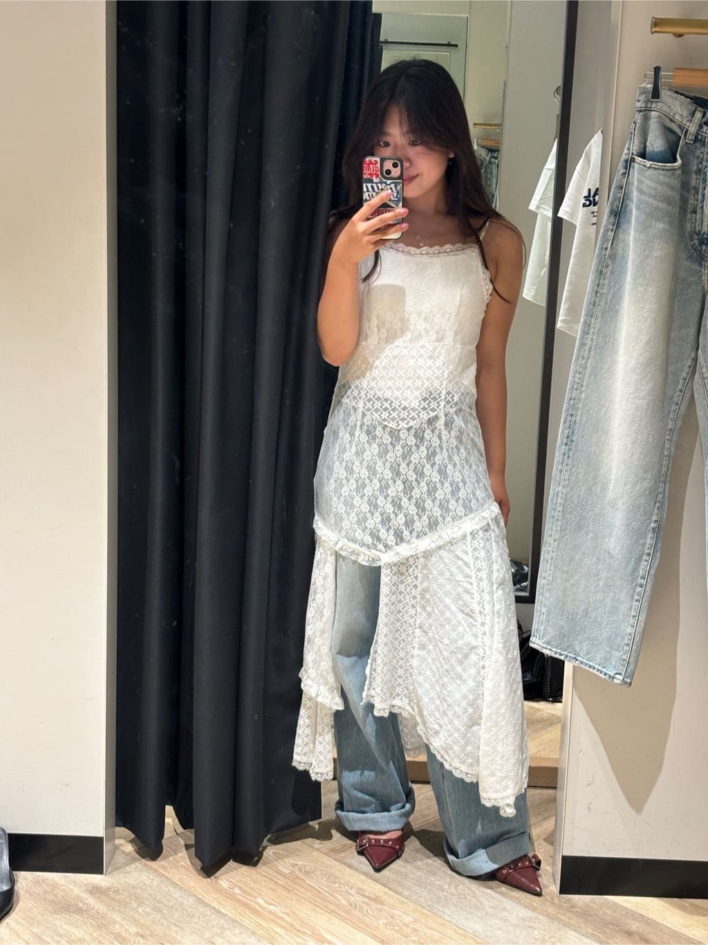 [THEAIRTOWN] SUZUME ROSE LACE ワンピース★韓国★レディース★ ○THEAIRTOWN○ suzume rose lace ops (THEAIRTOWN/ワンピース