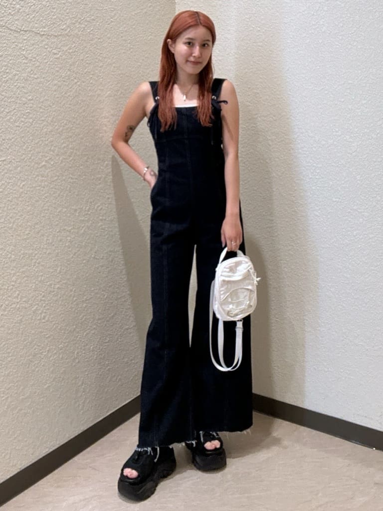 moussy | CORSET STRAP DENIM ジャンプスーツ | Rakuten Fashion(楽天