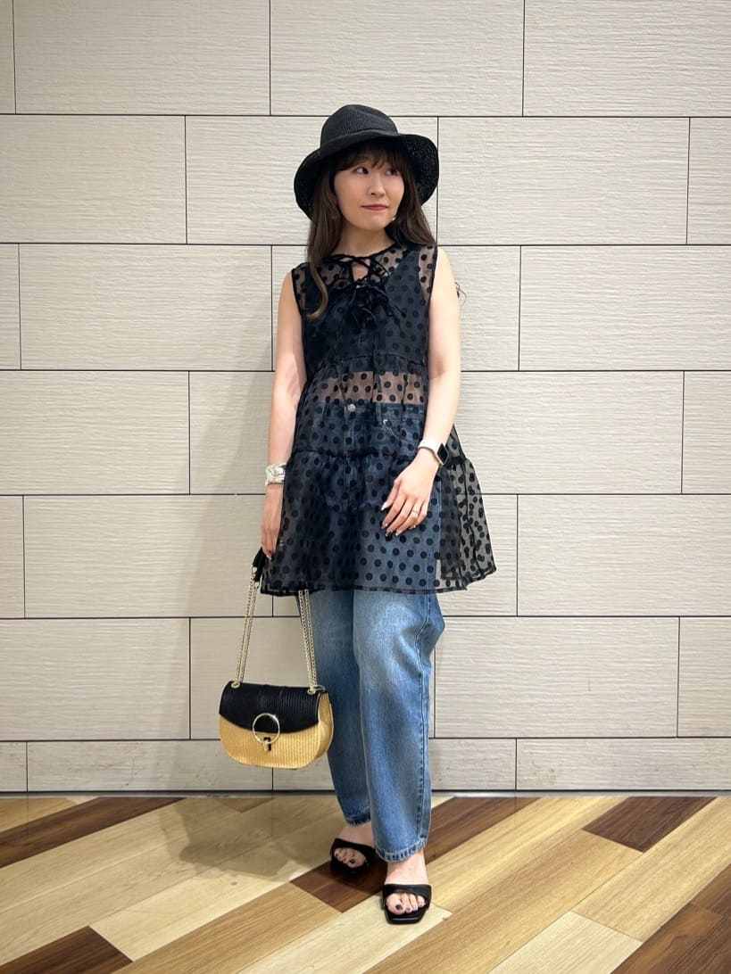 Vinのペーパーバケットハットを使ったコーディネートを紹介します。｜Rakuten Fashion(楽天ファッション／旧楽天ブランドアベニュー)4216211