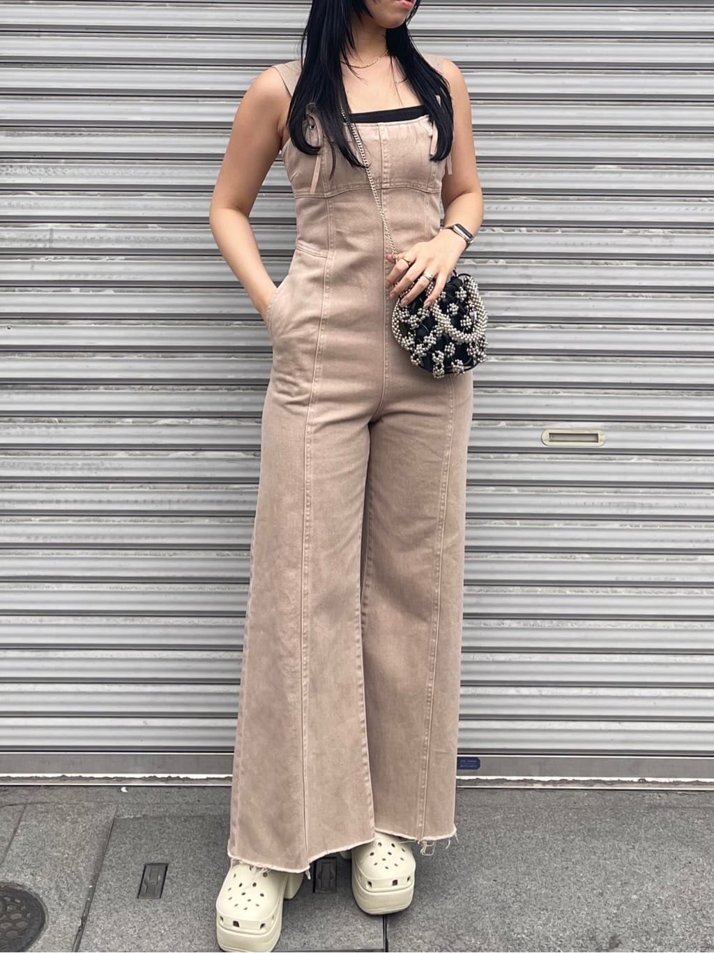 moussy | CORSET STRAP DENIM ジャンプスーツ | Rakuten Fashion(楽天