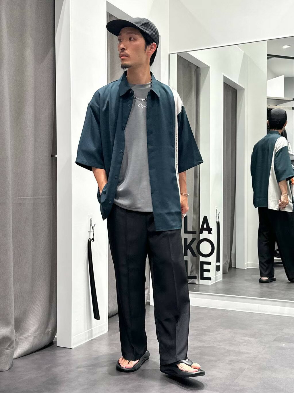 LAKOLEの[MENS]ステンレスボリュームネックレスを使ったコーディネートを紹介します。｜Rakuten Fashion(楽天ファッション／旧楽天ブランドアベニュー)4219005