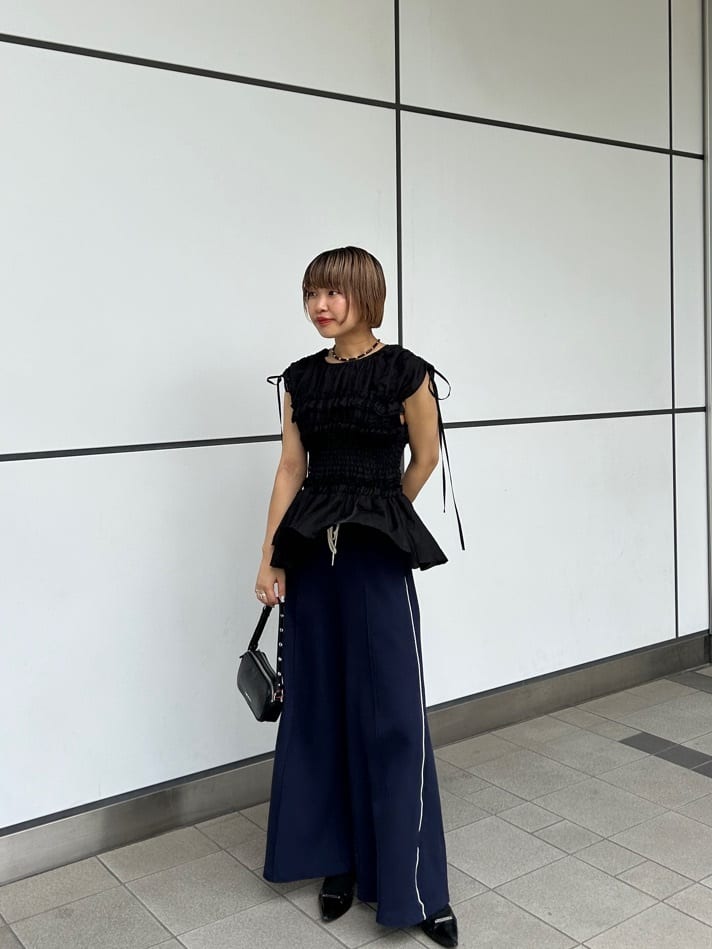 美品✨【MAISON SPECIAL】Shirring One-piece MAISON SPECIAL Shirring Frills Top 【公式通販】